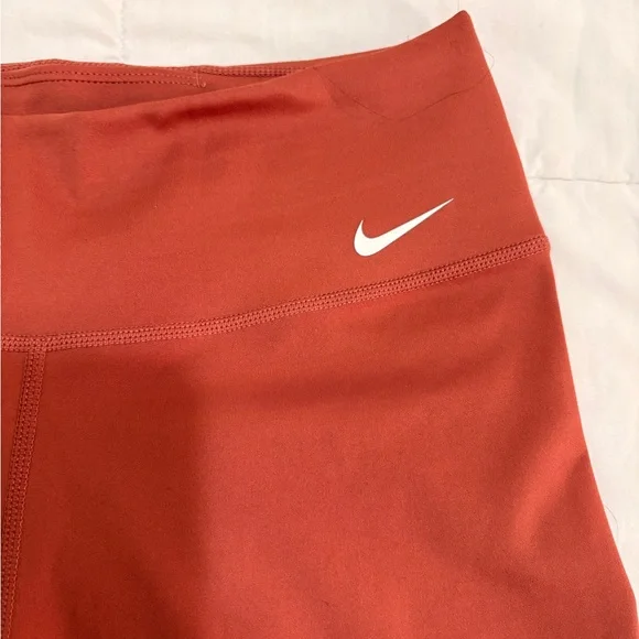 Nike Women's Vibrant Orange Bike Shorts - Picture 4 of 8